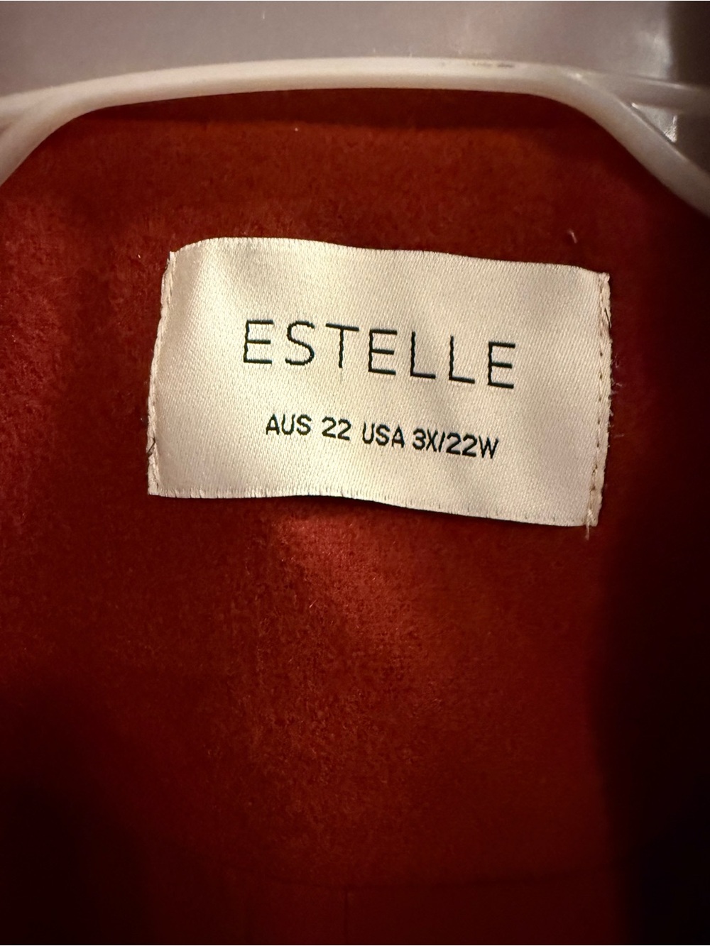 ESTELLE Rust Red Coat with Clean Label - Picture 2 of 3